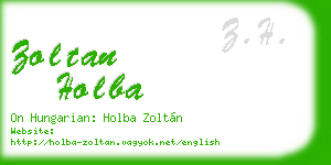 zoltan holba business card